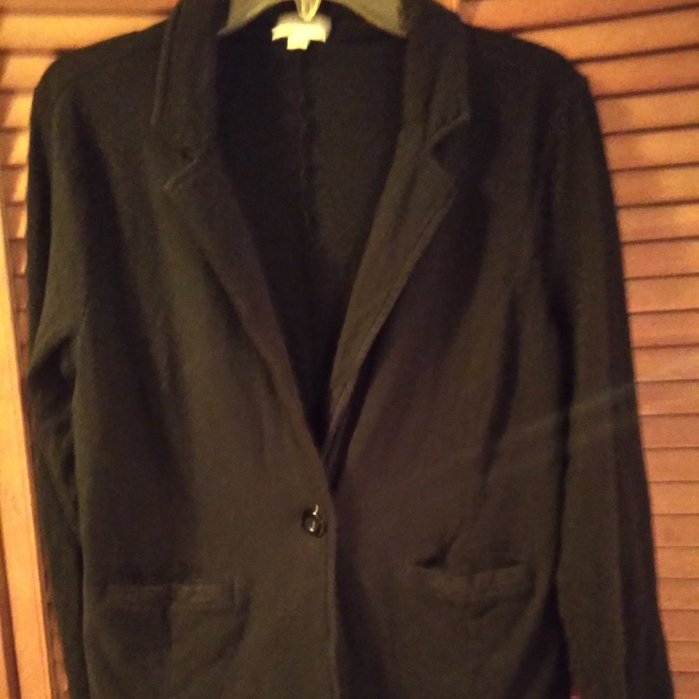Blazer women size large pockets black